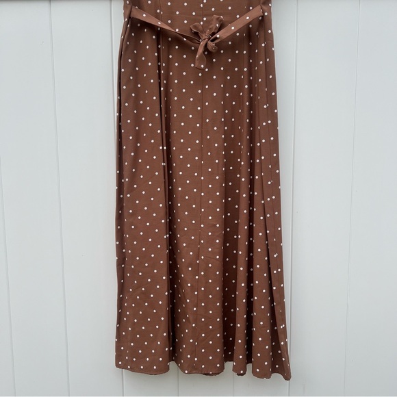 Brown & White polka Dot Dress, Vintage, Size 12, Sheri Martin, Pretty Woman - Picture 10 of 12